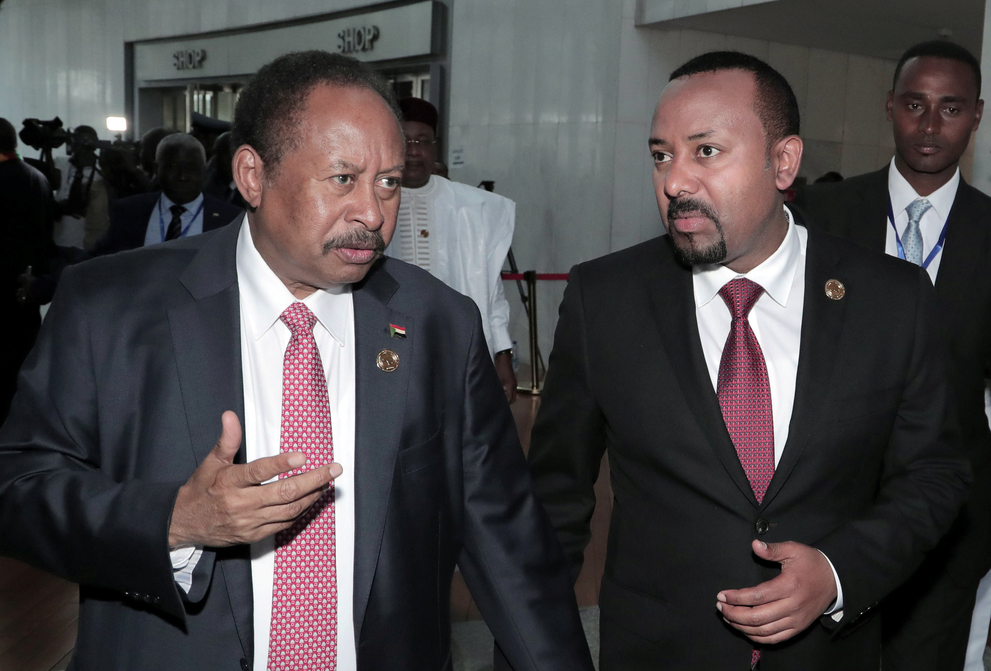 Sudan’s Prime Minister Abdalla Hamdok and Ethiopia’s Prime Minister Abiy Ahmed